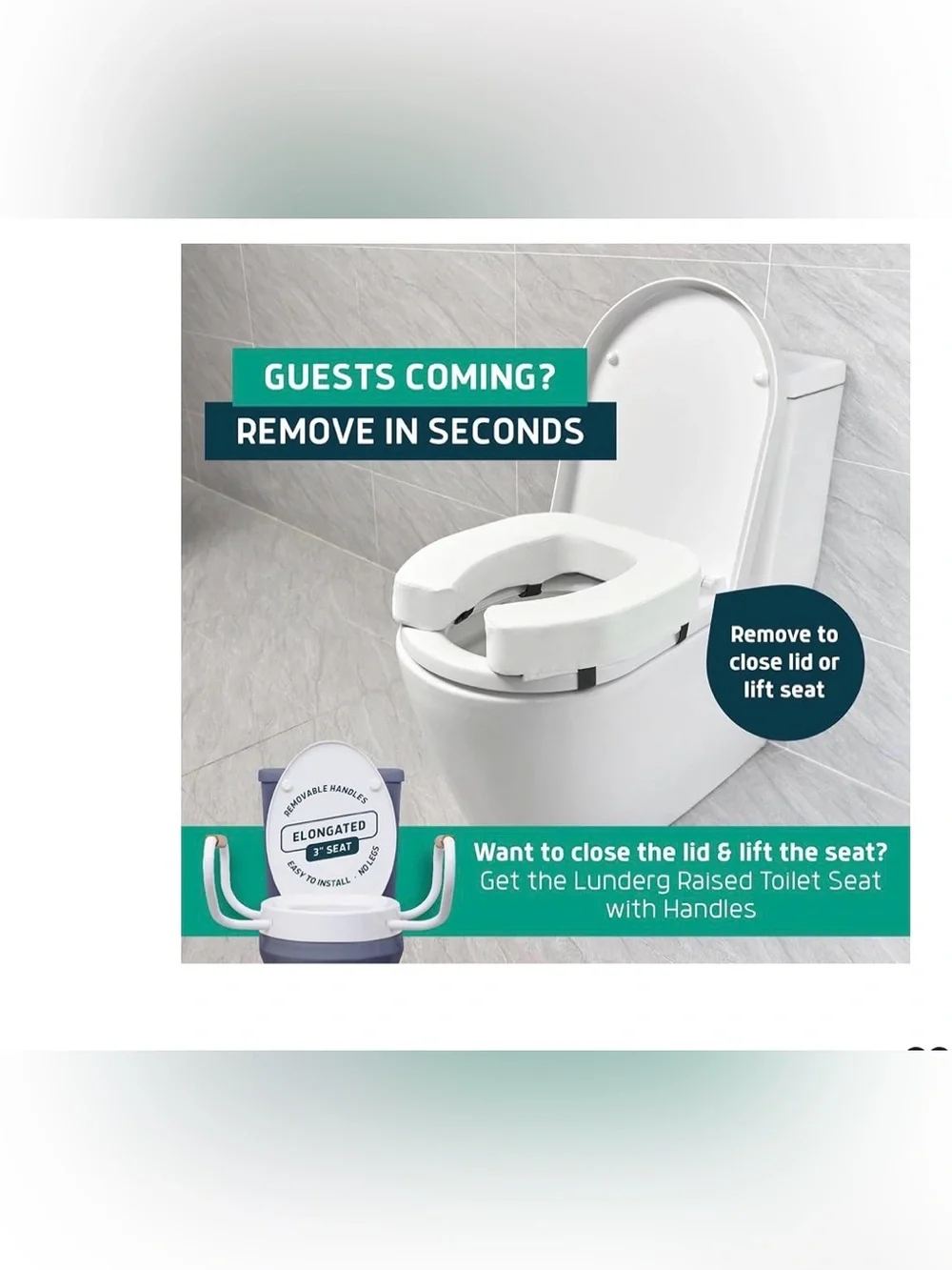 3” padded toilet seat riser NWT